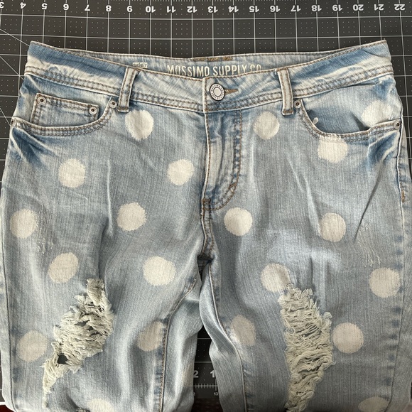 Mossimo Supply Polka Dot Distressed Skinny Jeans - Picture 11 of 11